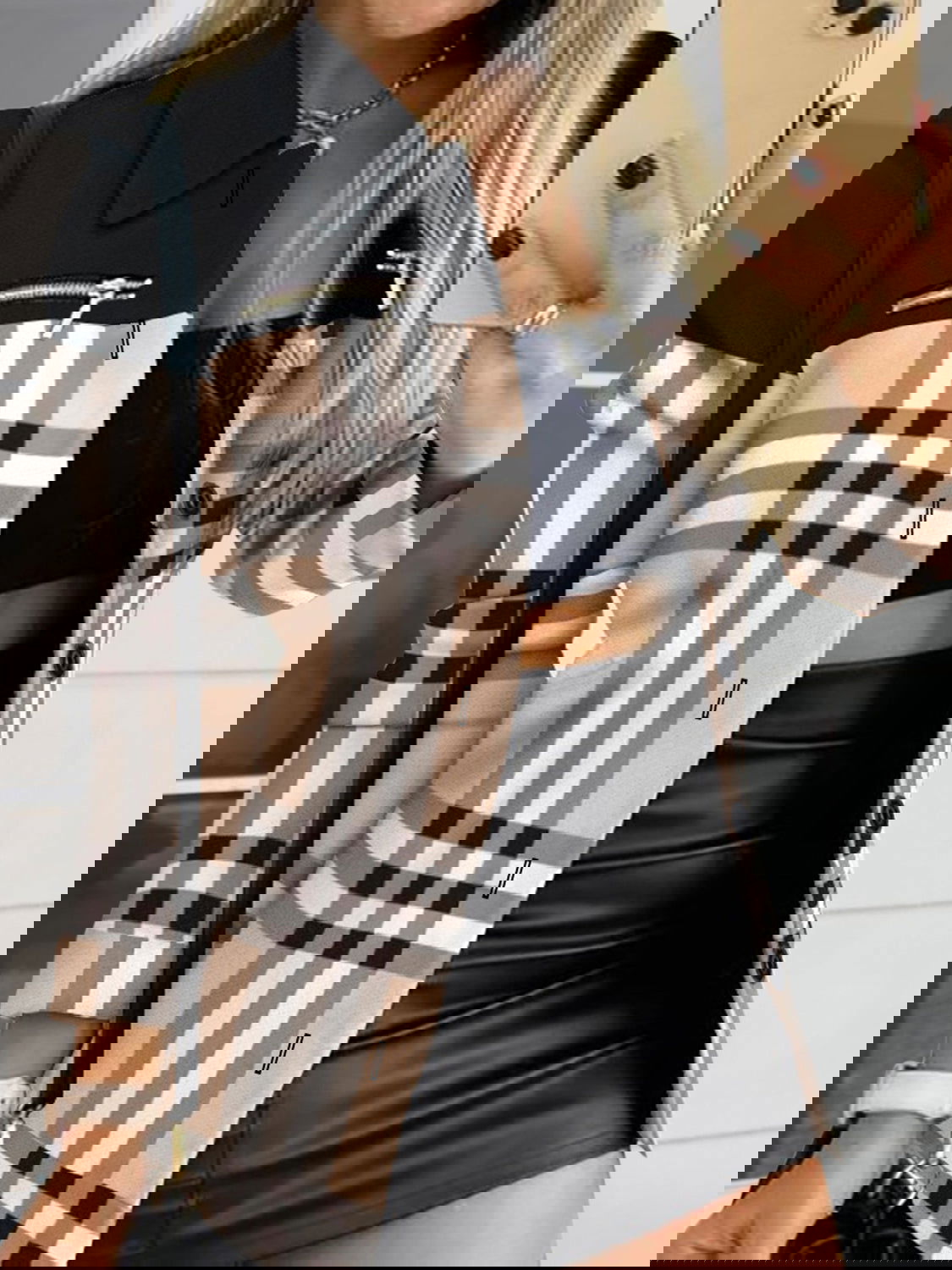 Printed Button Up Zip Detail Shacket - ShopEbonyMonique