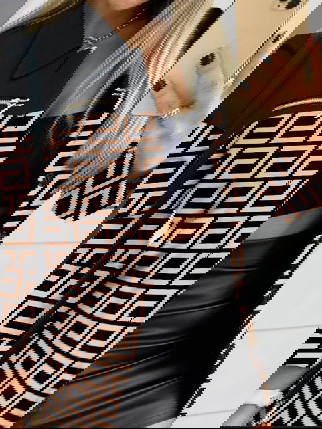 Printed Button Up Zip Detail Shacket - ShopEbonyMonique