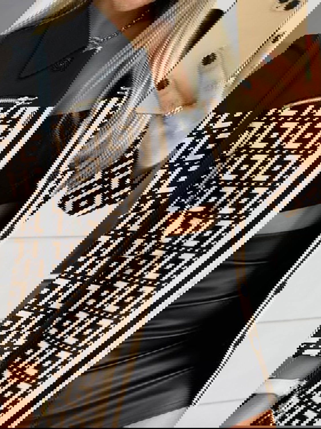 Printed Button Up Zip Detail Shacket - ShopEbonyMonique