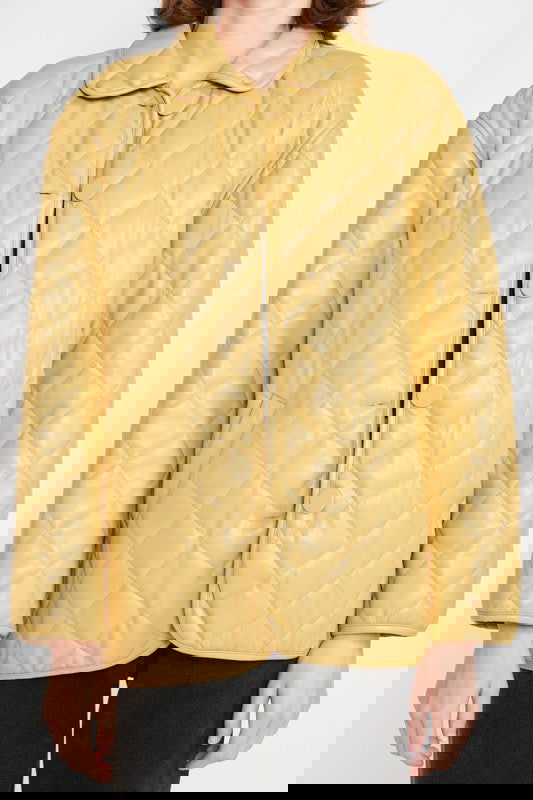 Quilted Button Down Jacket - ShopEbonyMonique