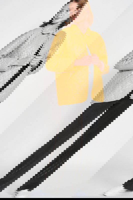 Quilted Button Down Jacket - ShopEbonyMonique