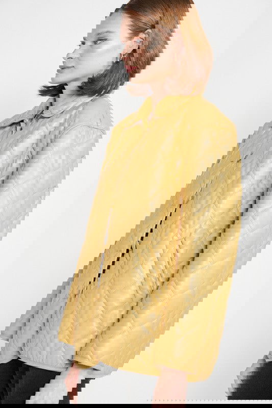 Quilted Button Down Jacket - ShopEbonyMonique