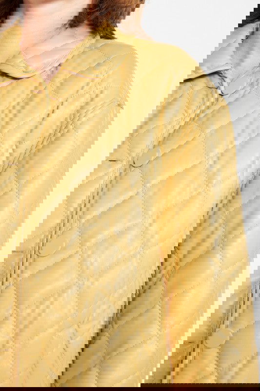 Quilted Button Down Jacket - ShopEbonyMonique