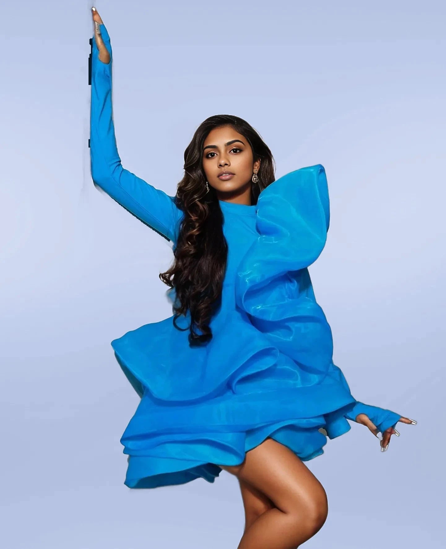 Ruched Organza A-line Women Mini Dresses - ShopEbonyMonique