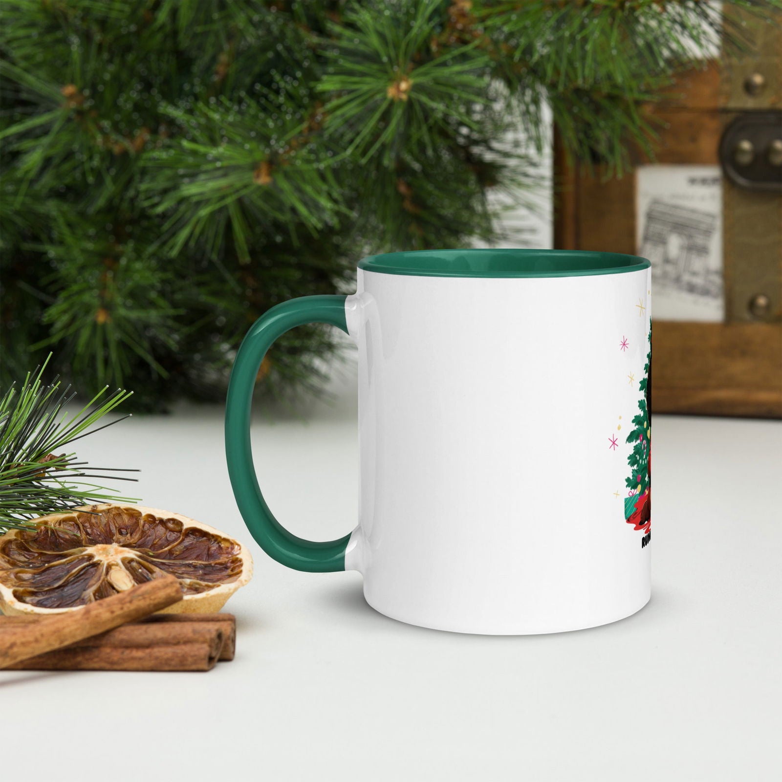 Rudolph Mug with Color Inside - ShopEbonyMonique