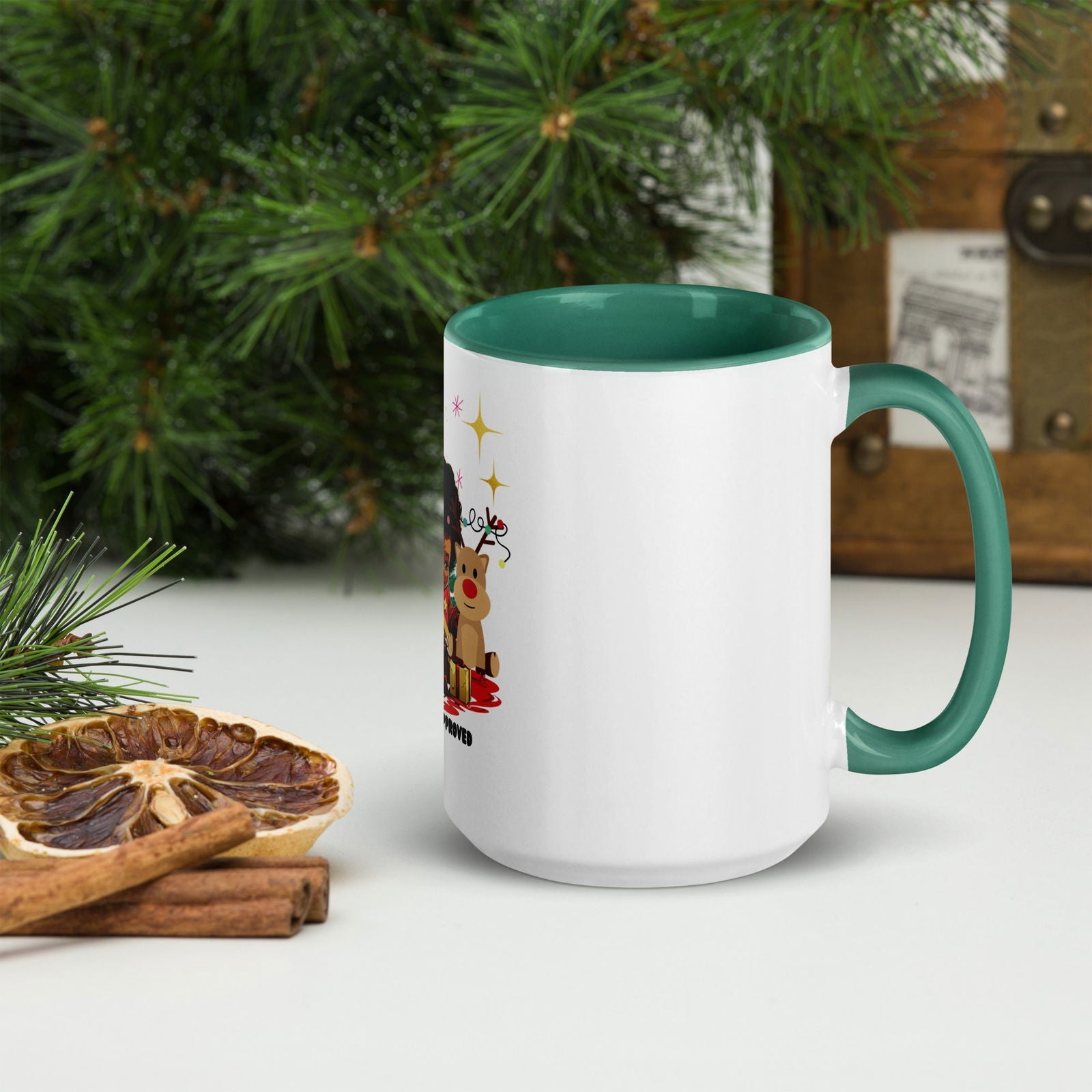 Rudolph Mug with Color Inside - ShopEbonyMonique