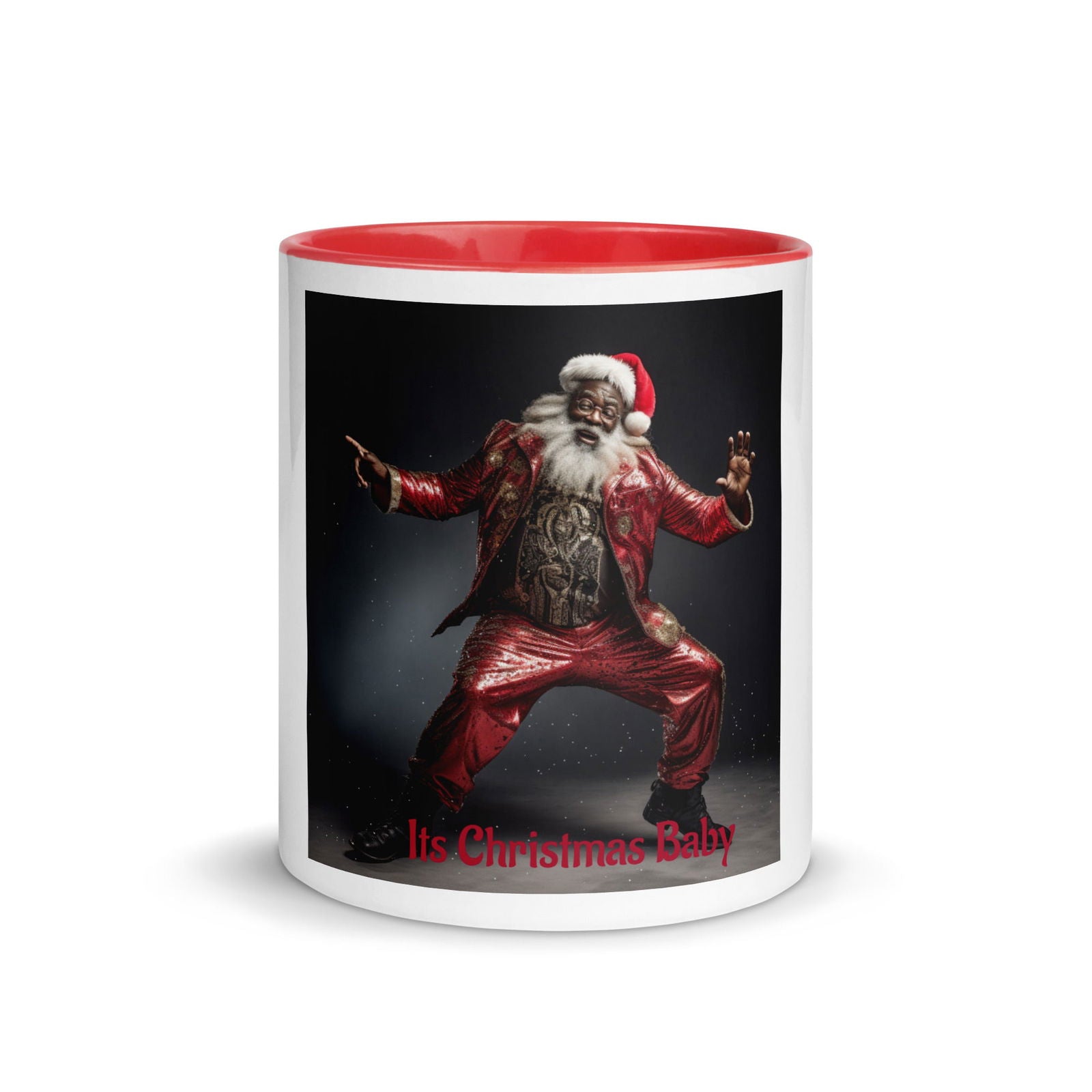 Santa Mug with Color Inside - ShopEbonyMonique