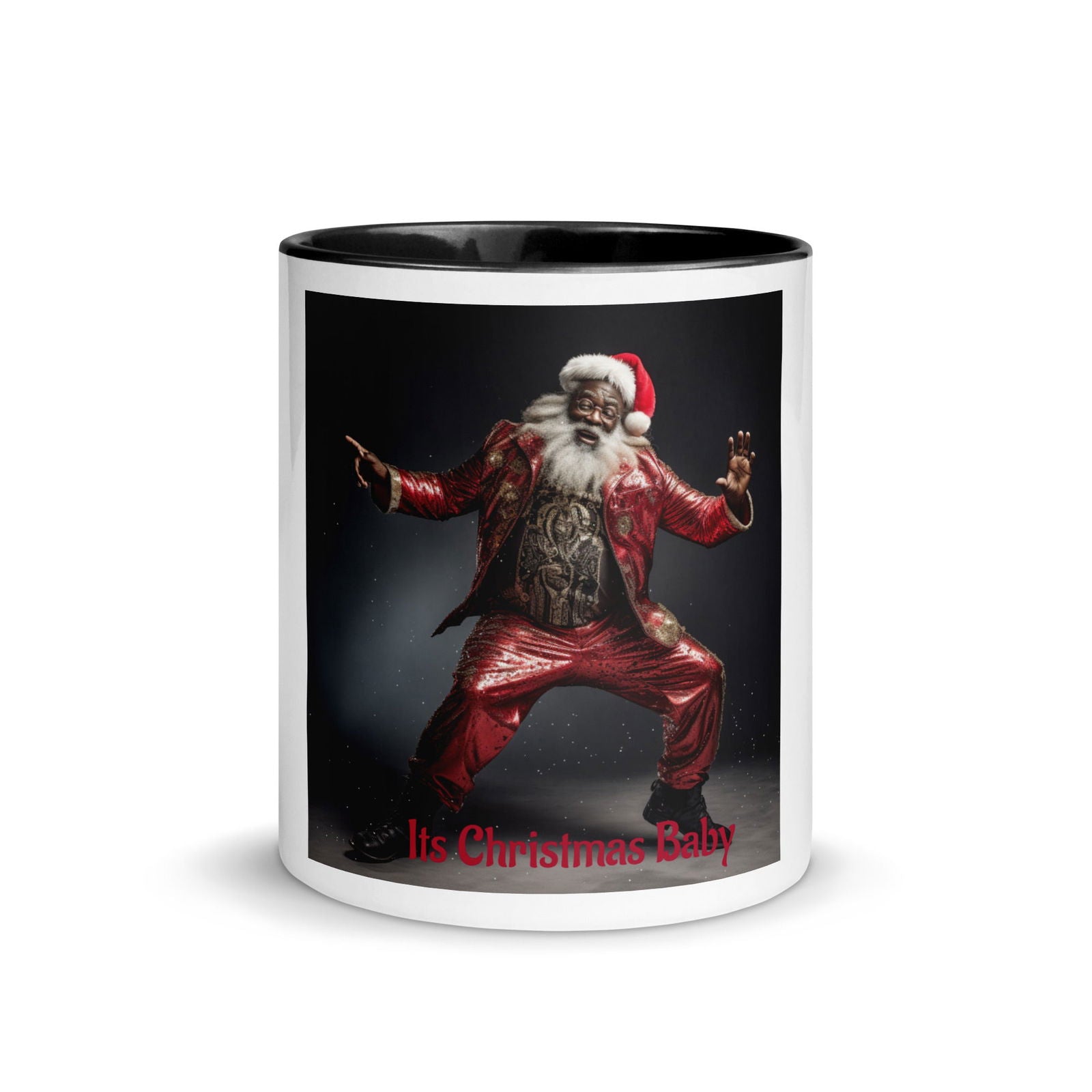 Santa Mug with Color Inside - ShopEbonyMonique