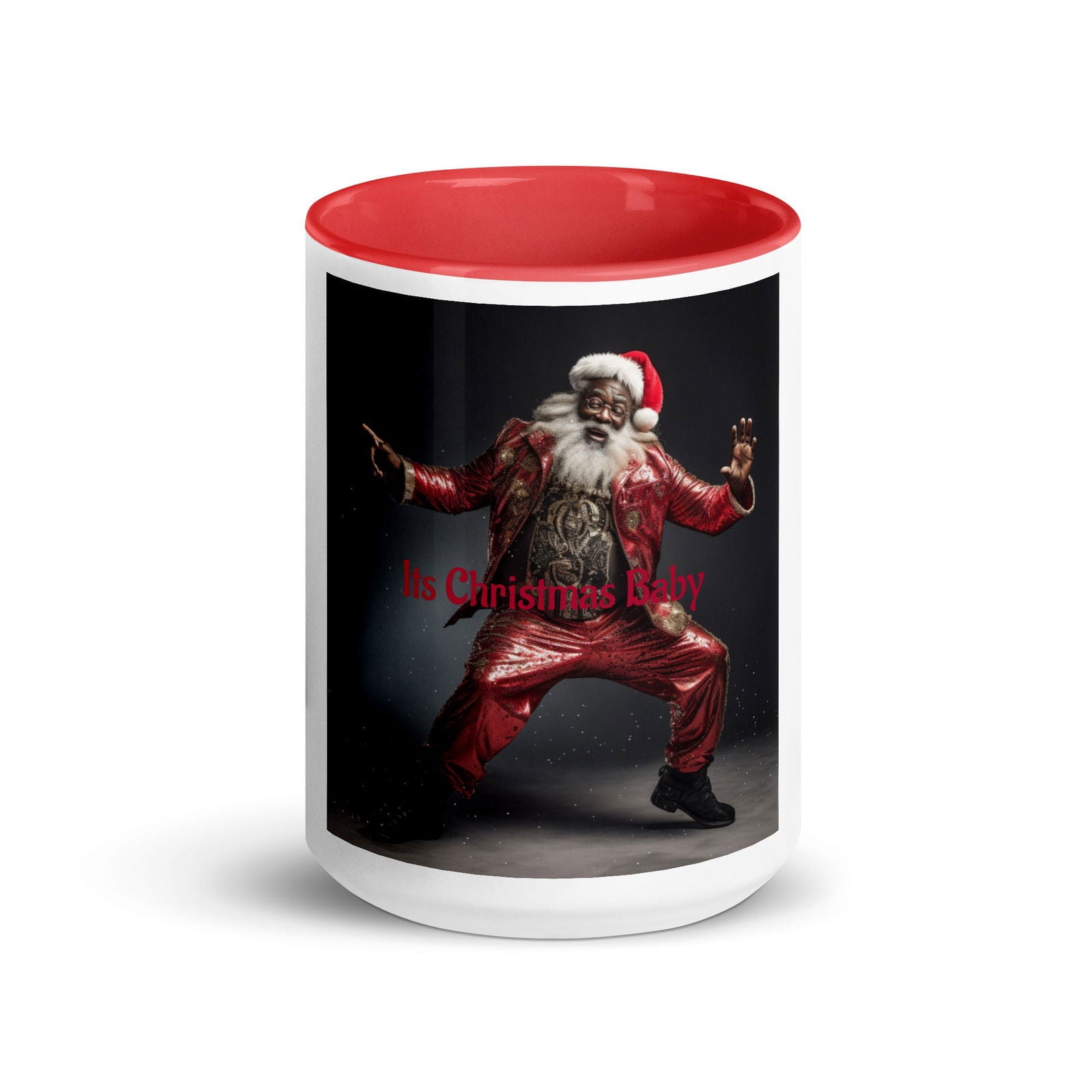 Santa Mug with Color Inside - ShopEbonyMonique