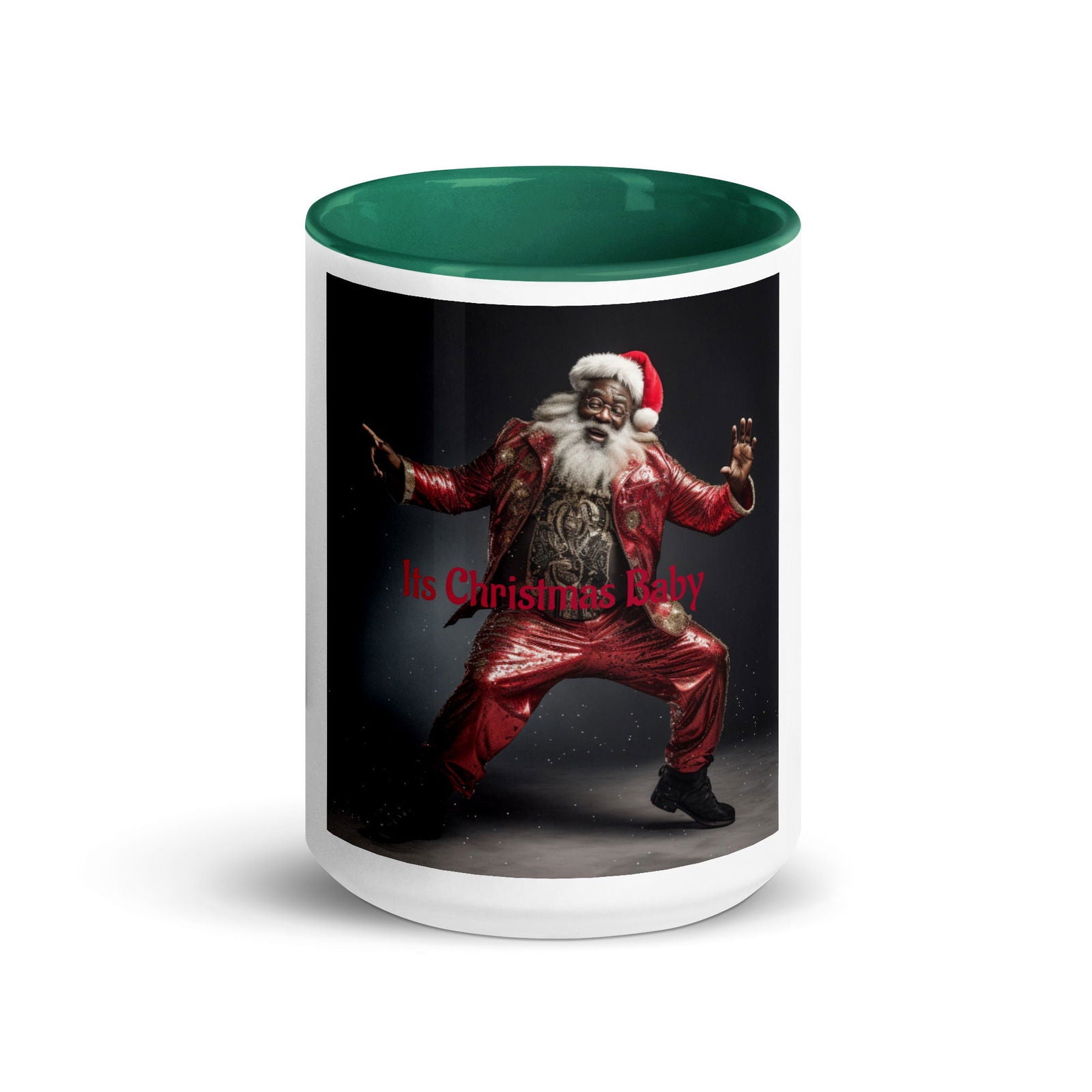 Santa Mug with Color Inside - ShopEbonyMonique