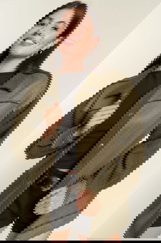 Sherpa Suede Jacket - ShopEbonyMonique