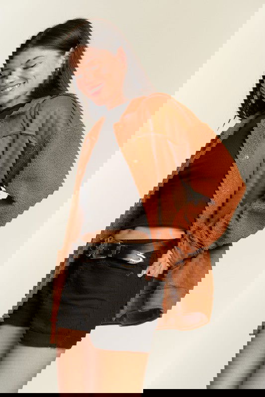 Sherpa Suede Jacket - ShopEbonyMonique