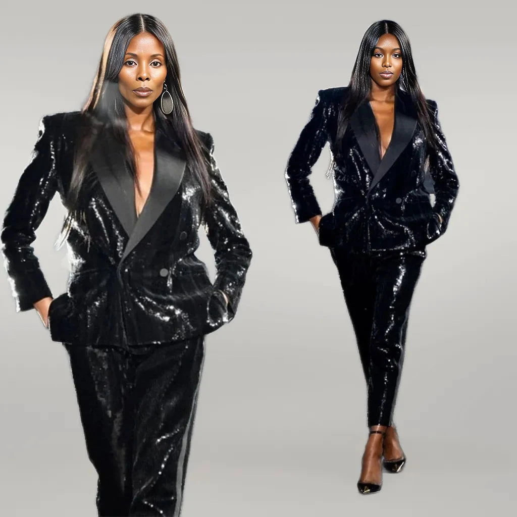 Shining Sequin Women Suits - ShopEbonyMonique