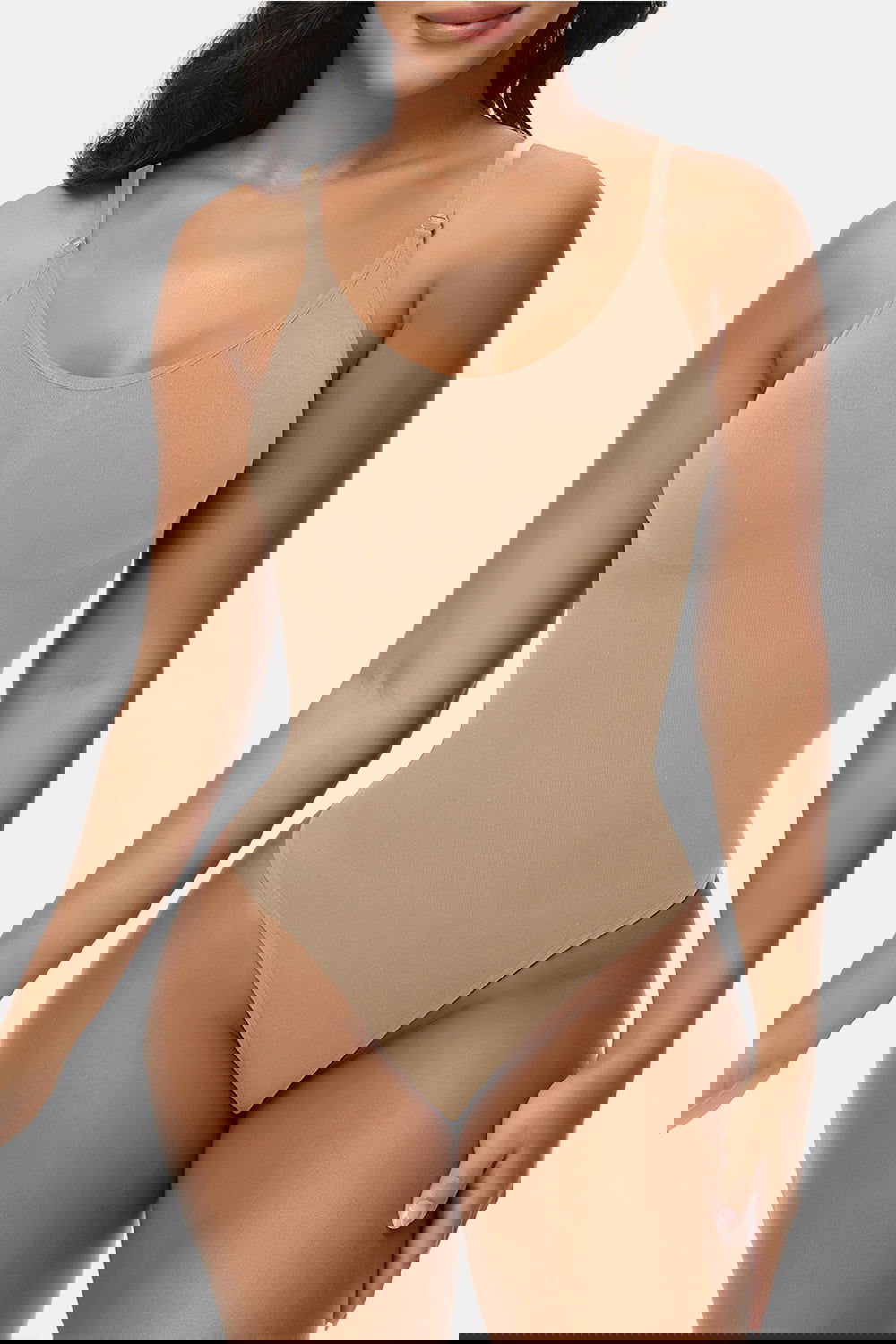 Spaghetti Strap Tummy Control Bodysuit - ShopEbonyMonique