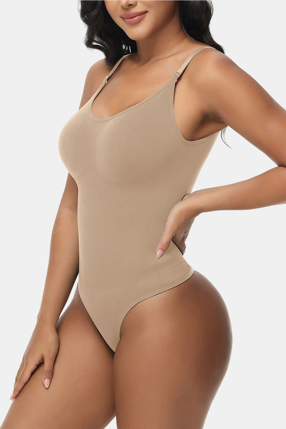 Spaghetti Strap Tummy Control Bodysuit - ShopEbonyMonique