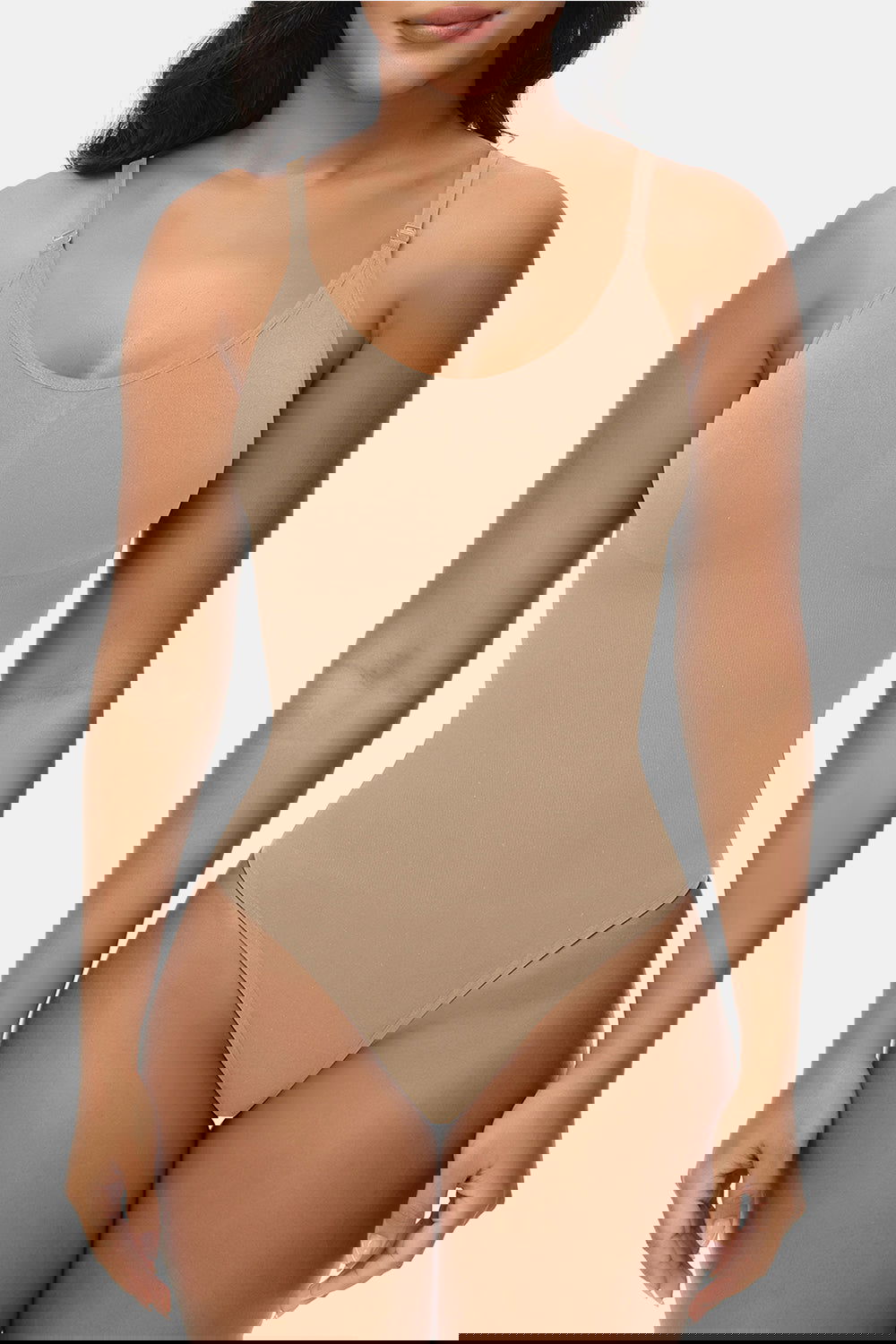 Spaghetti Strap Tummy Control Bodysuit - ShopEbonyMonique