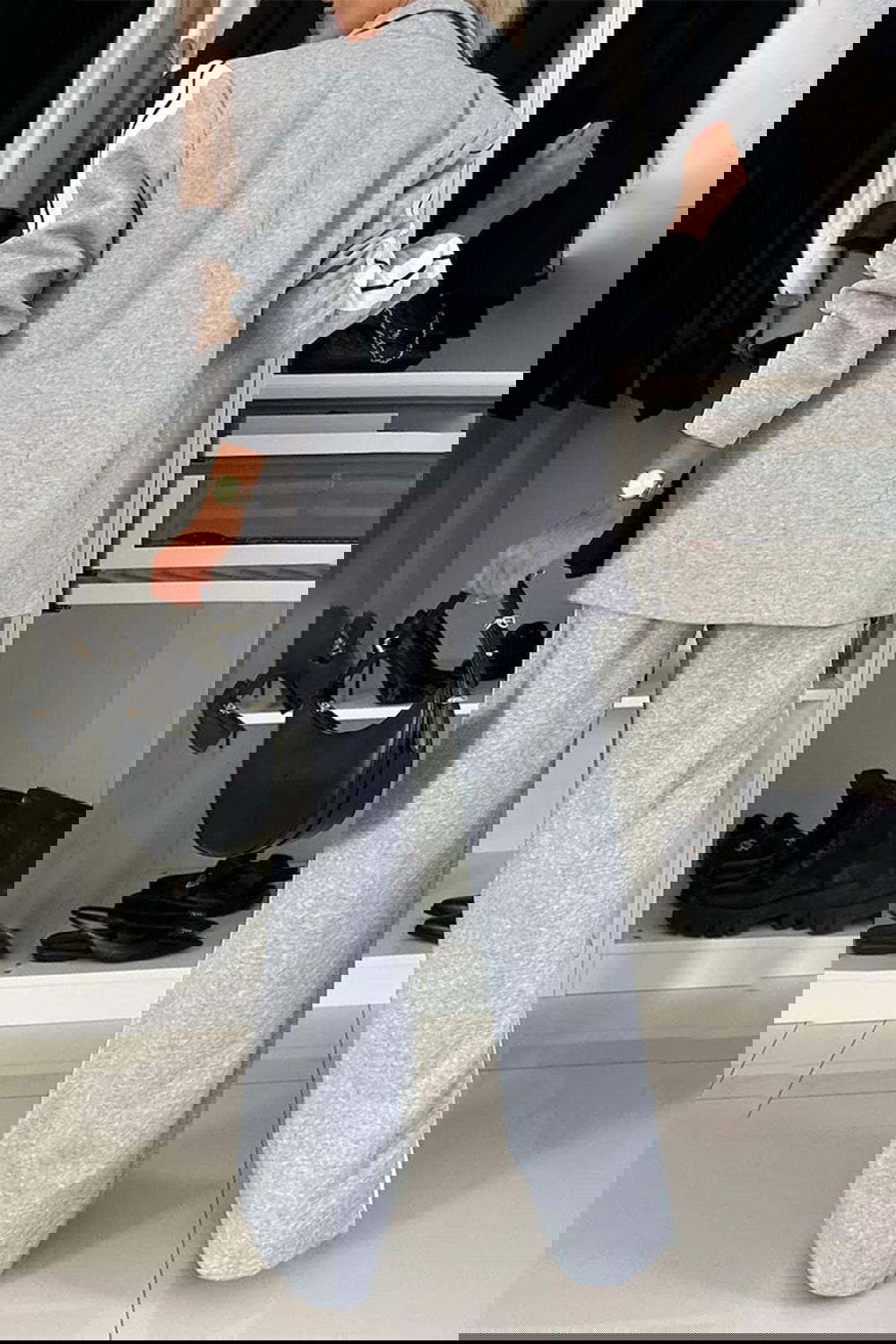 Stripe Contrast Lapel Collar Top and Pants Set - ShopEbonyMonique