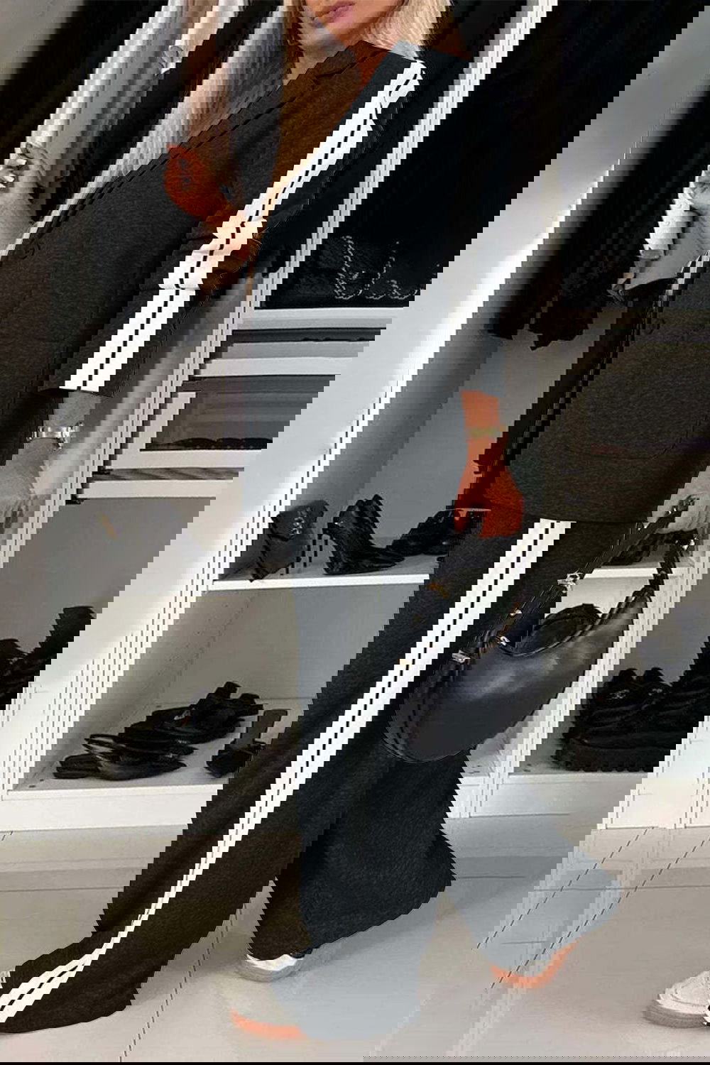 Stripe Contrast Lapel Collar Top and Pants Set - ShopEbonyMonique