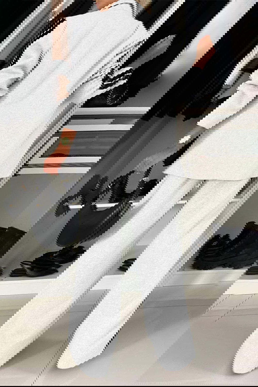 Stripe Contrast Lapel Collar Top and Pants Set - ShopEbonyMonique