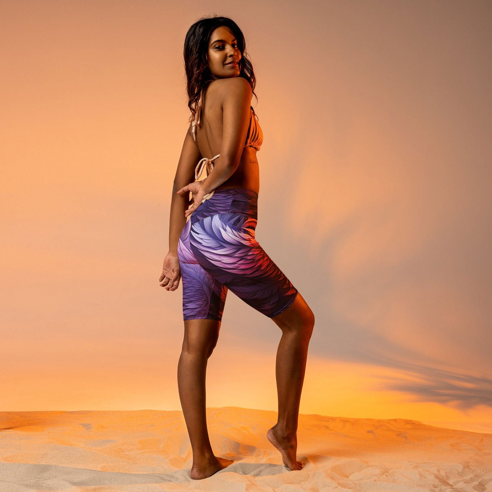 Swan Biker Shorts - ShopEbonyMonique