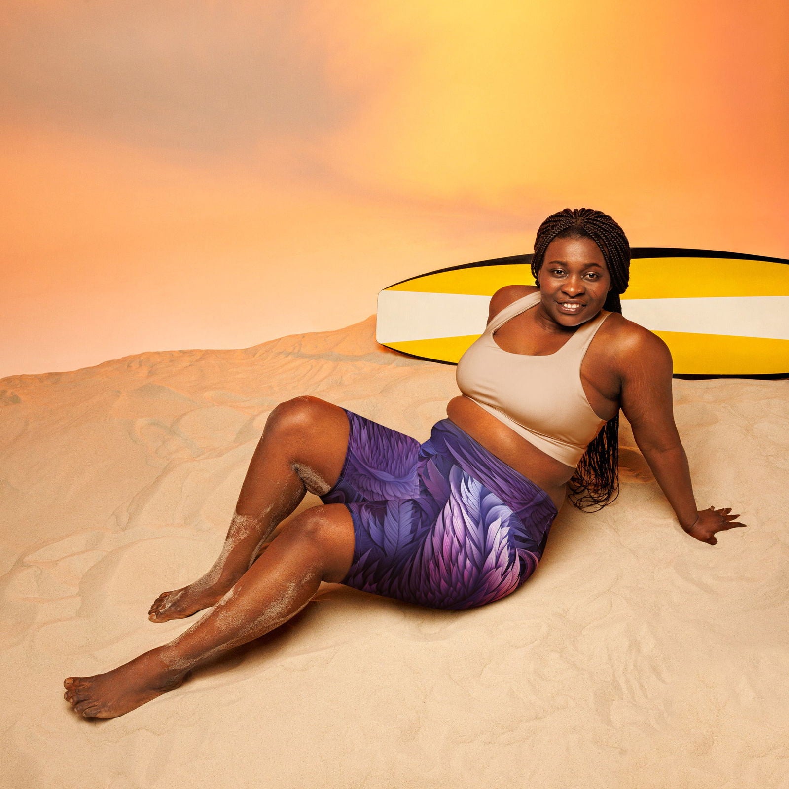 Swan Biker Shorts - ShopEbonyMonique