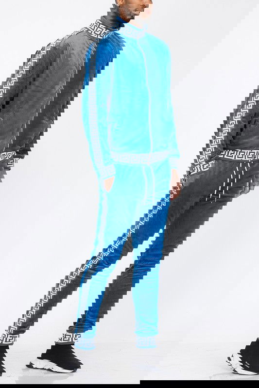 Track Set Velour Status Print Suit - ShopEbonyMonique
