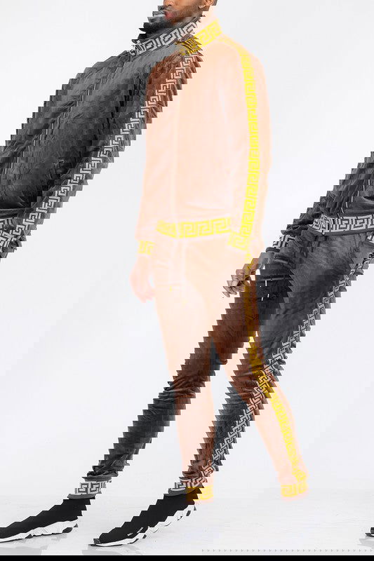 Track Set Velour Status Print Suit - ShopEbonyMonique