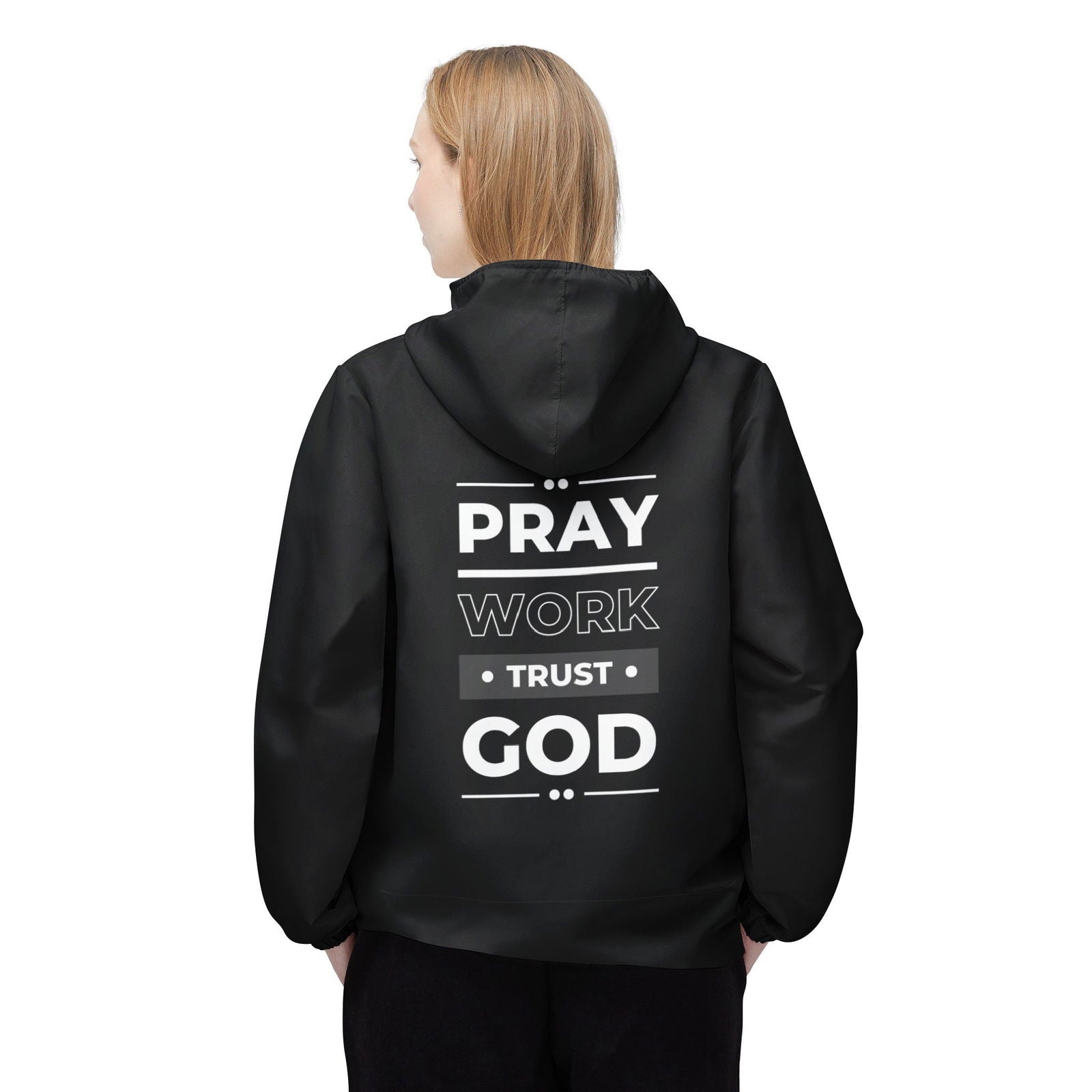 Trust God Windbreaker Jacket - ShopEbonyMonique