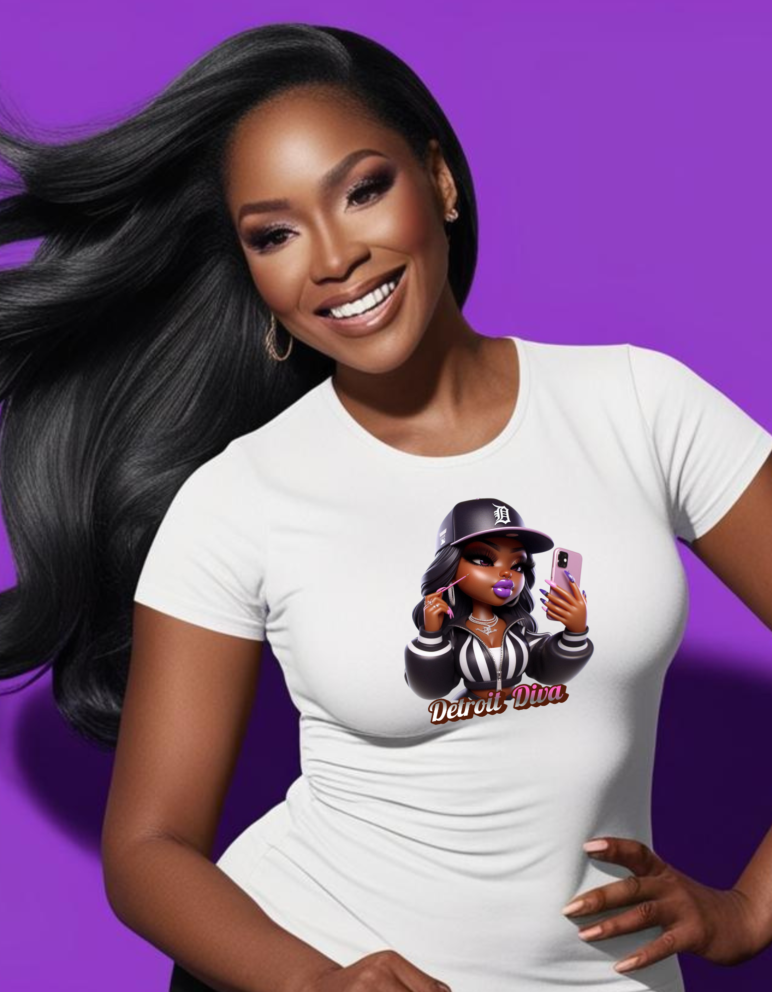 Detroit Diva Graphic Women's Boyfriend Tee