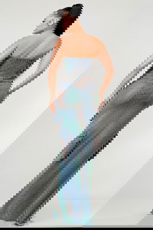 VINTAGE HAND WASHED BUTTON UP SLIT DRESS - ShopEbonyMonique