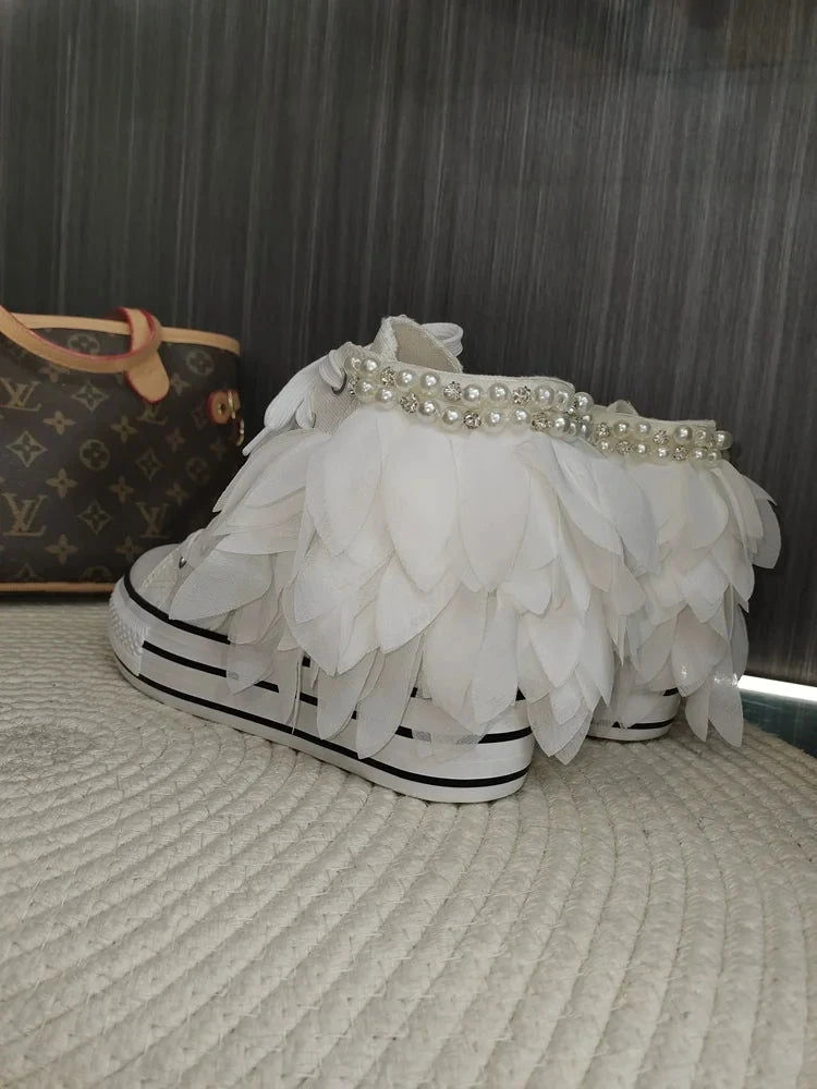 Wedding Pearl Sneakers - ShopEbonyMonique