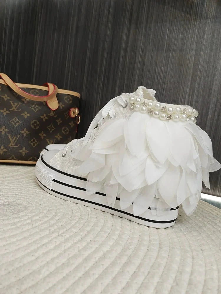 Wedding Pearl Sneakers - ShopEbonyMonique