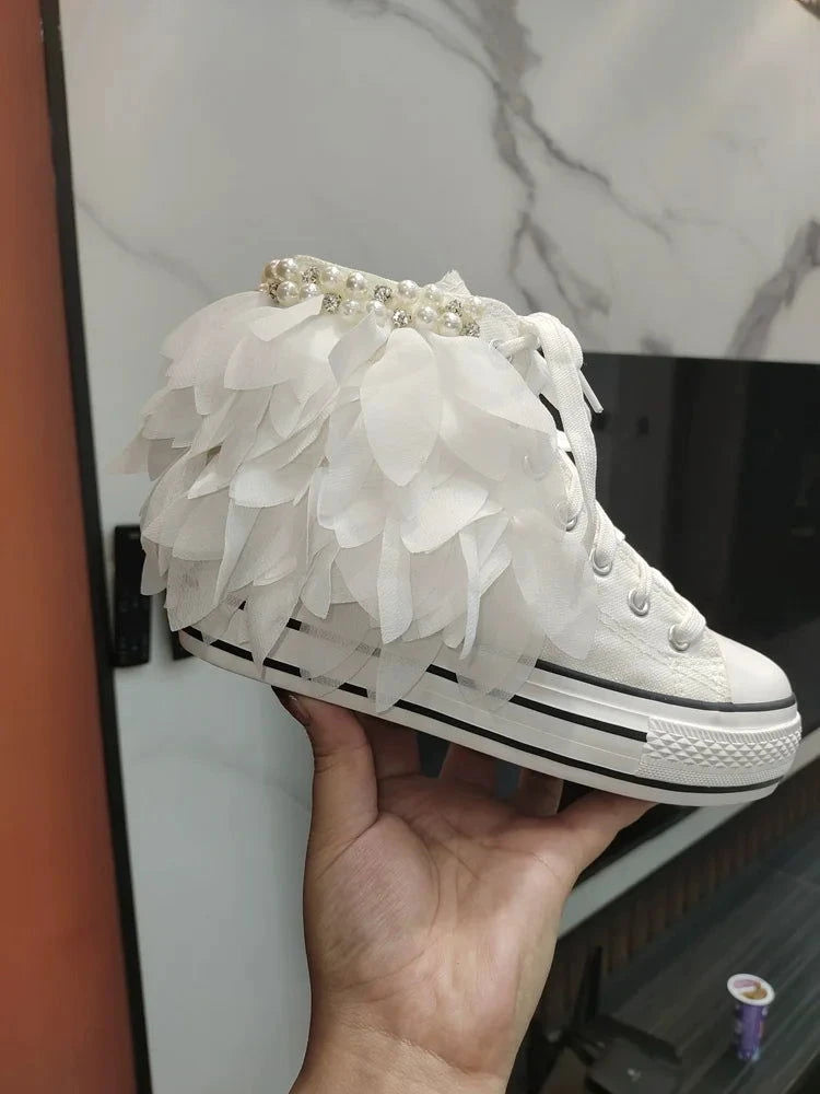 Wedding Pearl Sneakers - ShopEbonyMonique