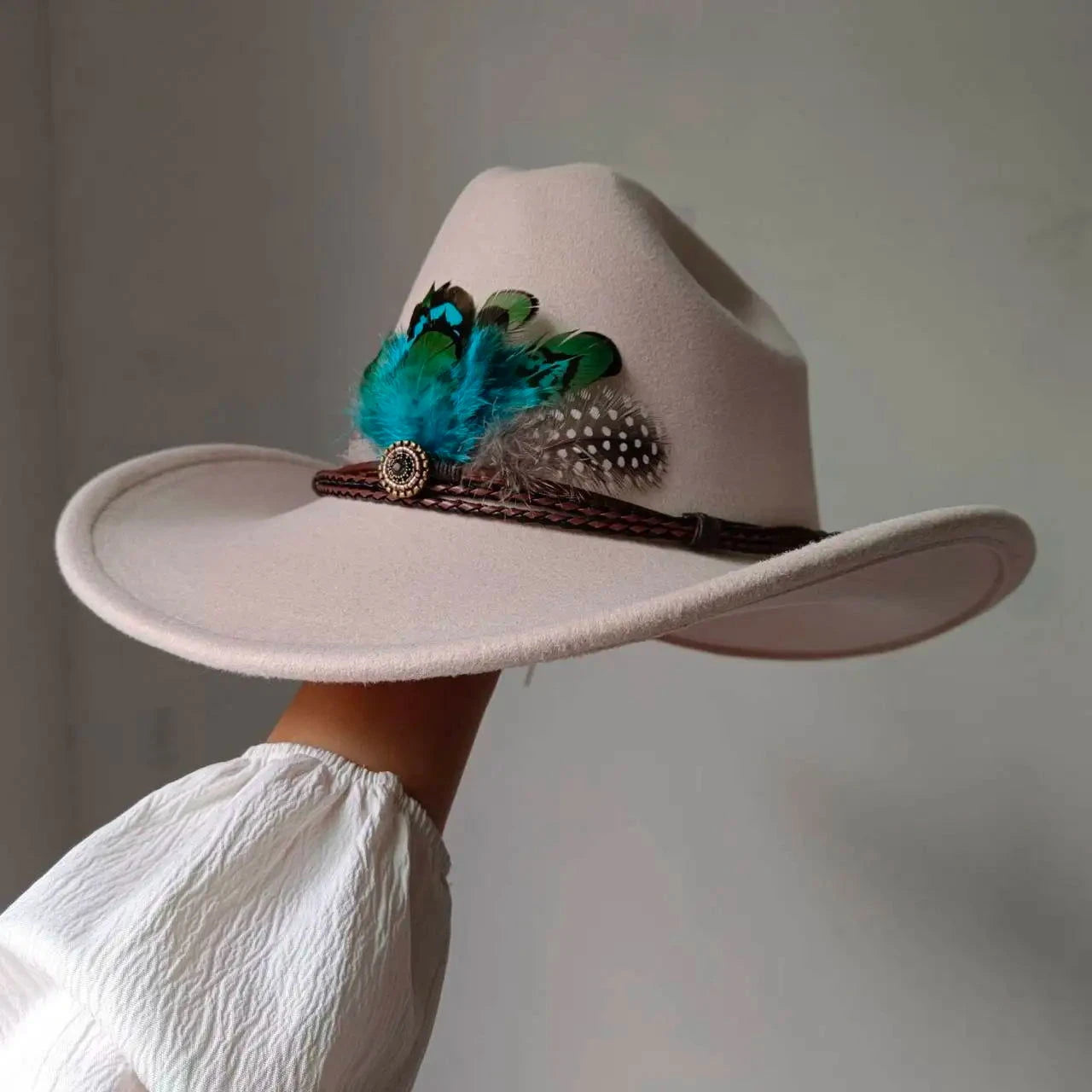 Wide Brim Western Cowboy Hat - ShopEbonyMonique