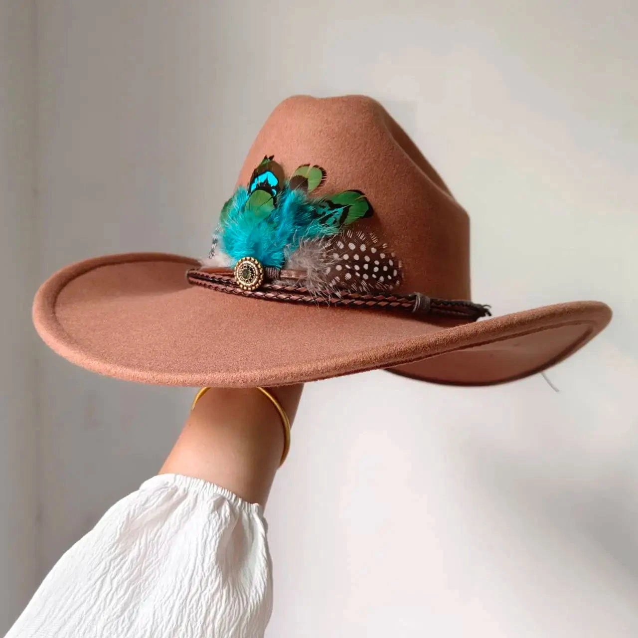 Wide Brim Western Cowboy Hat - ShopEbonyMonique