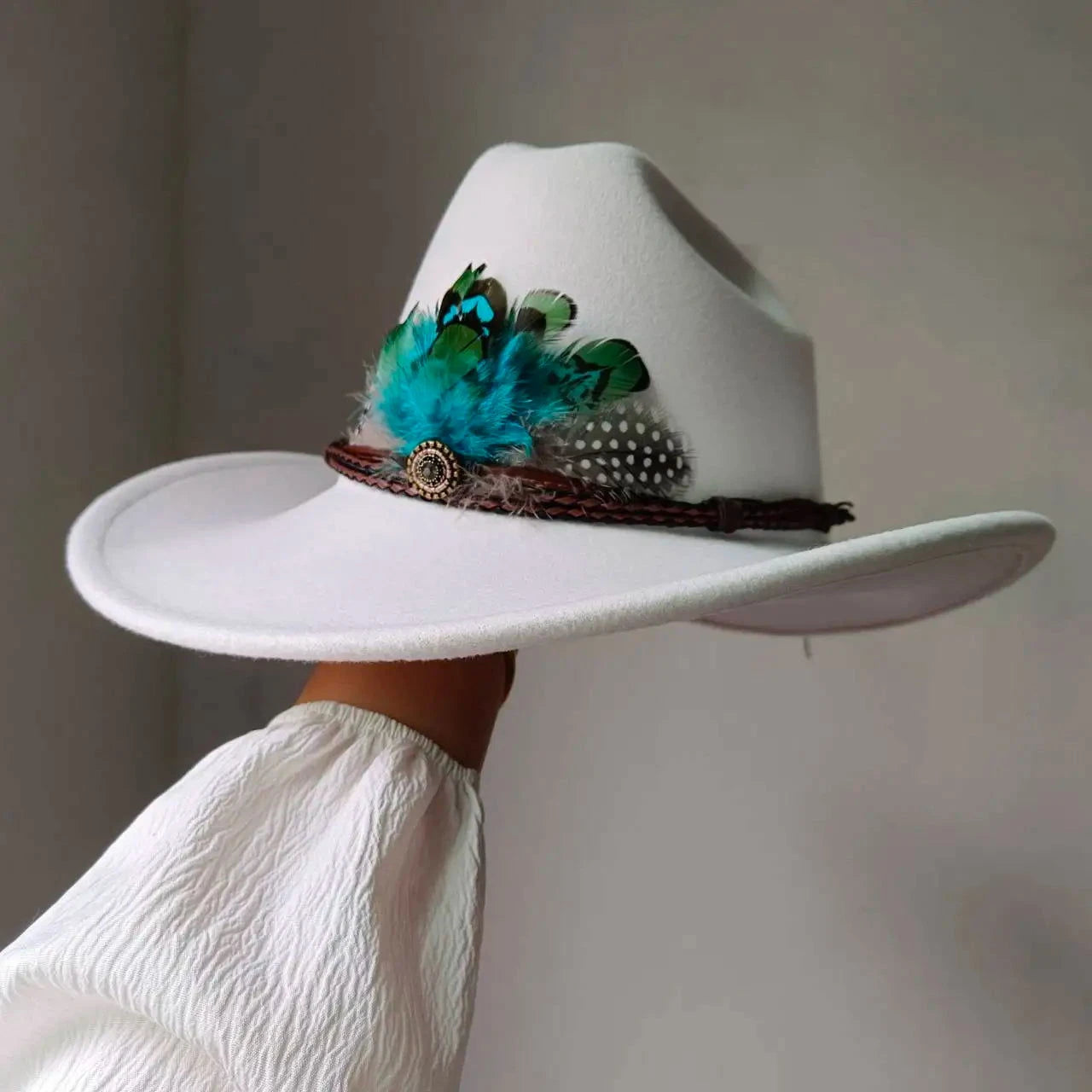 Wide Brim Western Cowboy Hat - ShopEbonyMonique