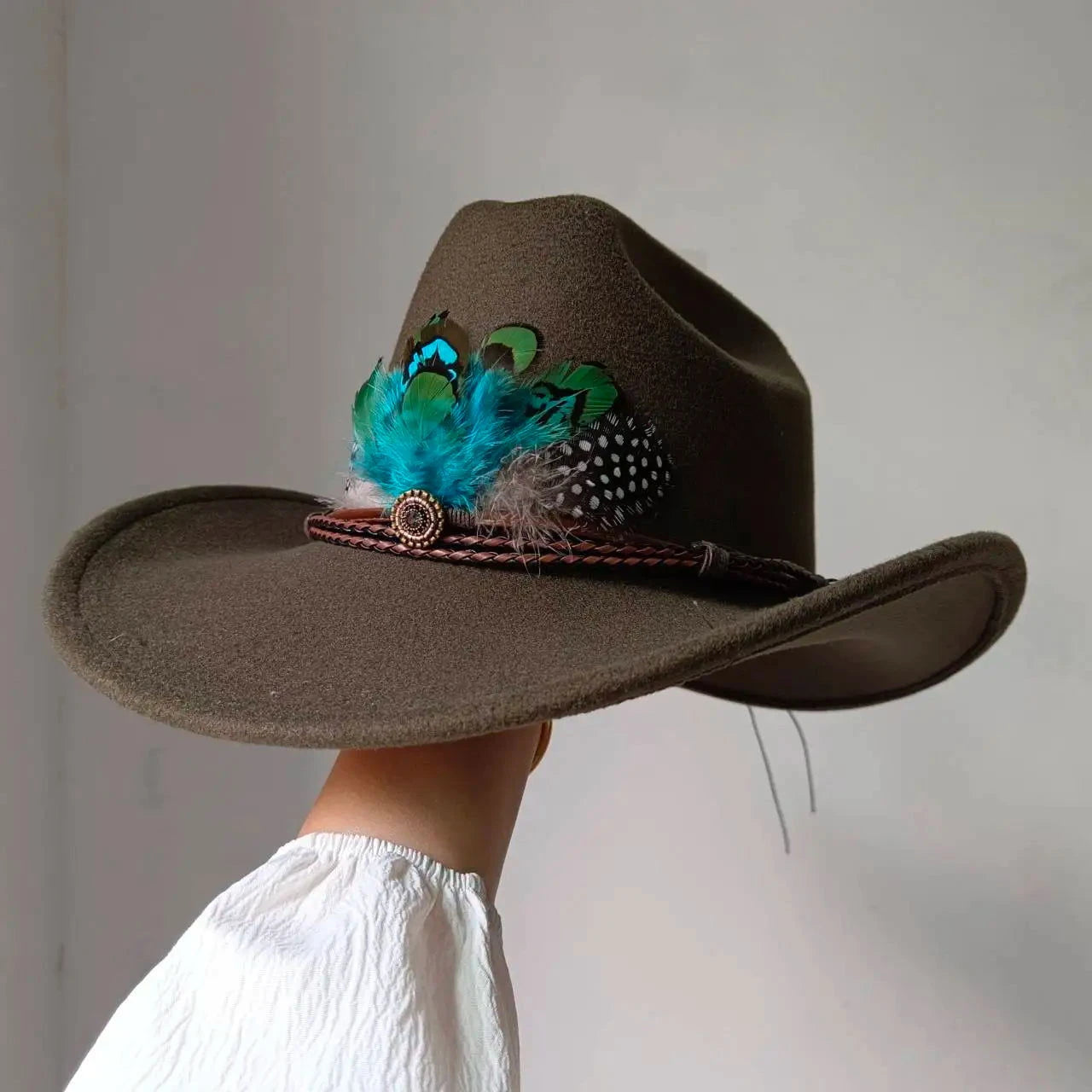Wide Brim Western Cowboy Hat - ShopEbonyMonique