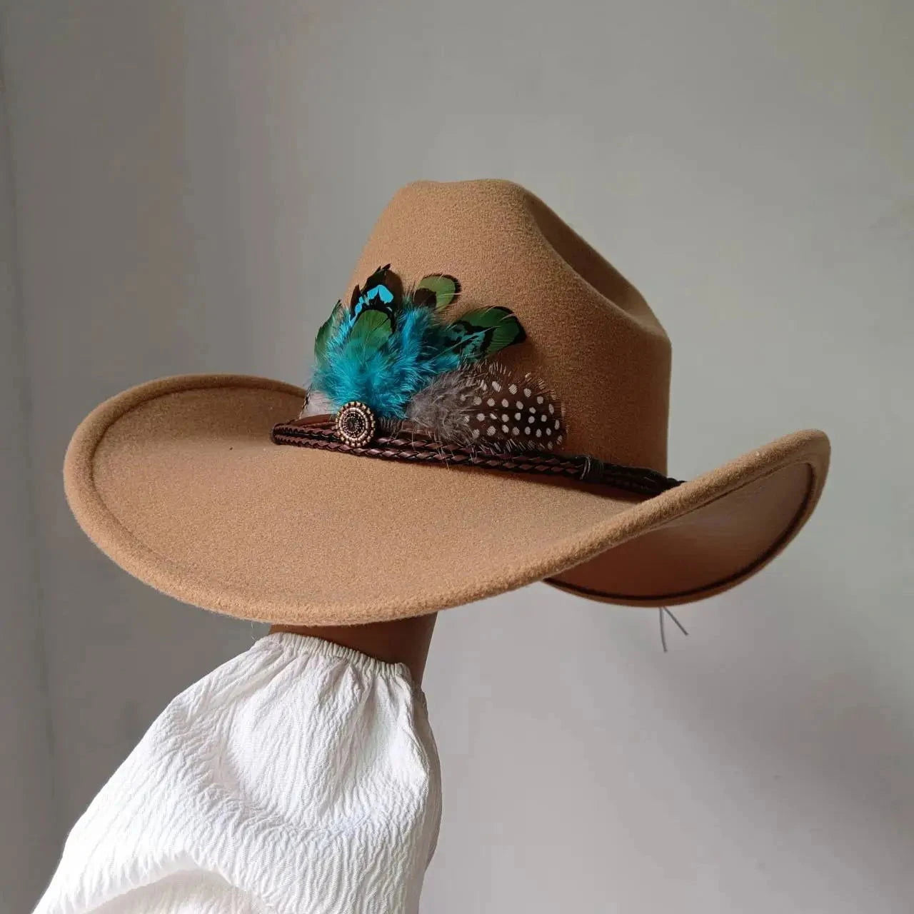 Wide Brim Western Cowboy Hat - ShopEbonyMonique