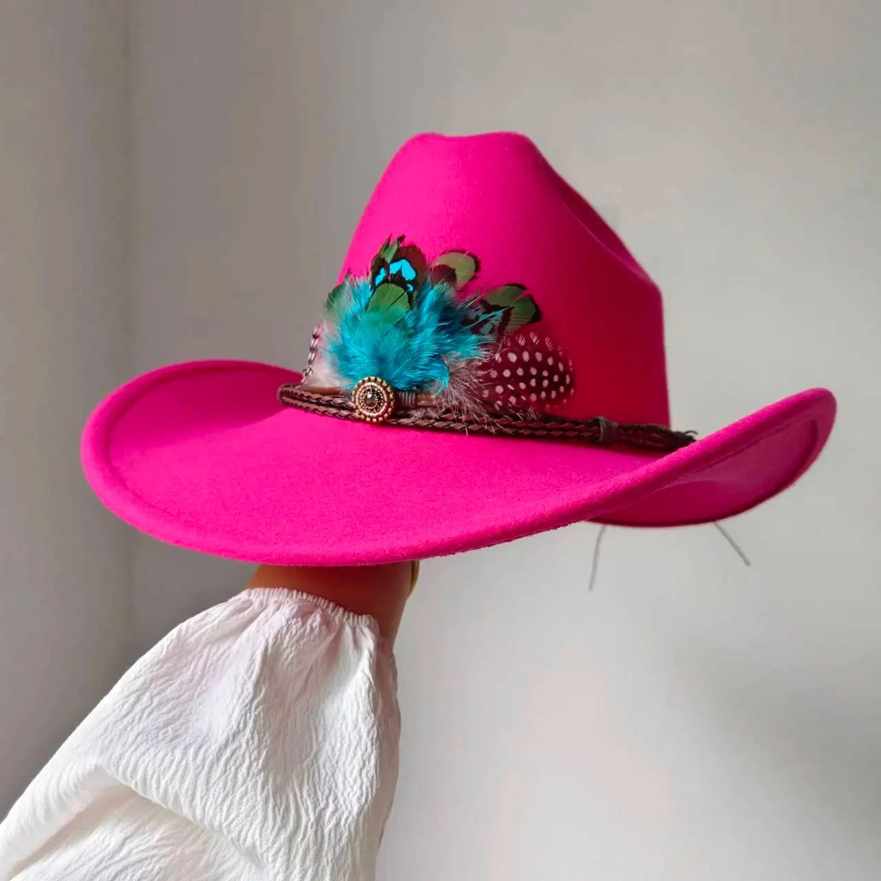 Wide Brim Western Cowboy Hat - ShopEbonyMonique