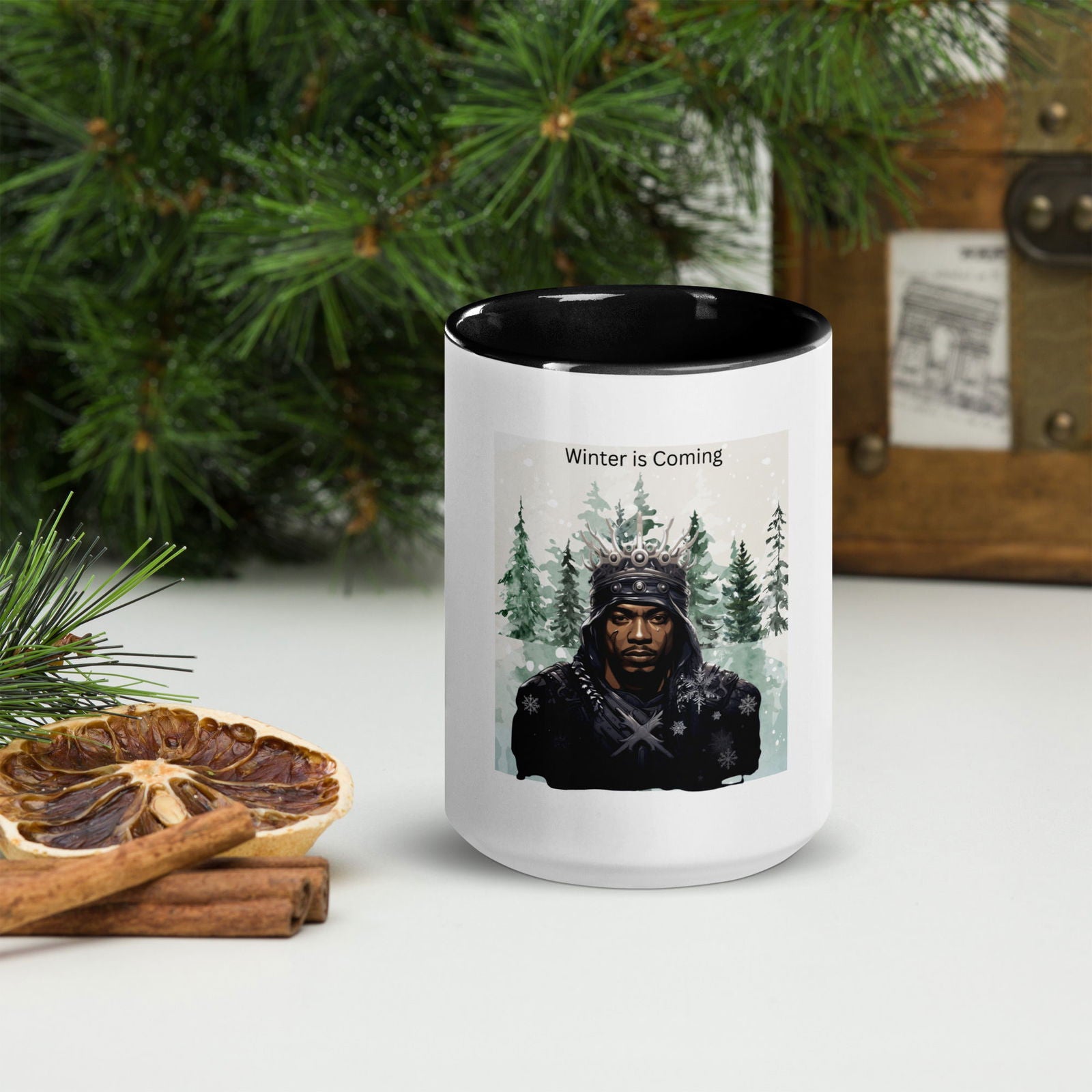 Winter Is Coming Mug with Color Inside - ShopEbonyMonique