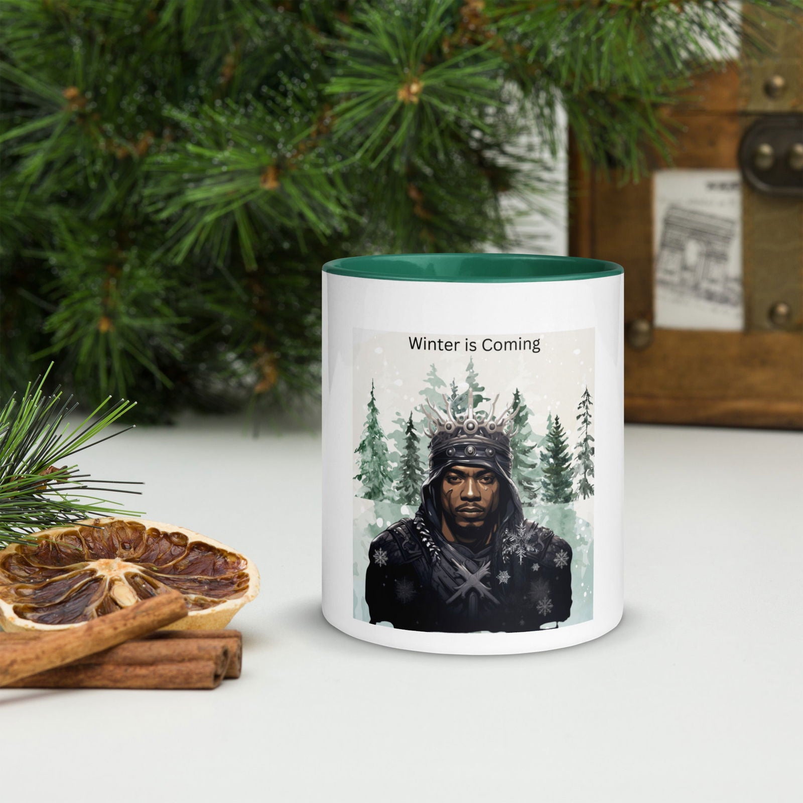 Winter Is Coming Mug with Color Inside - ShopEbonyMonique