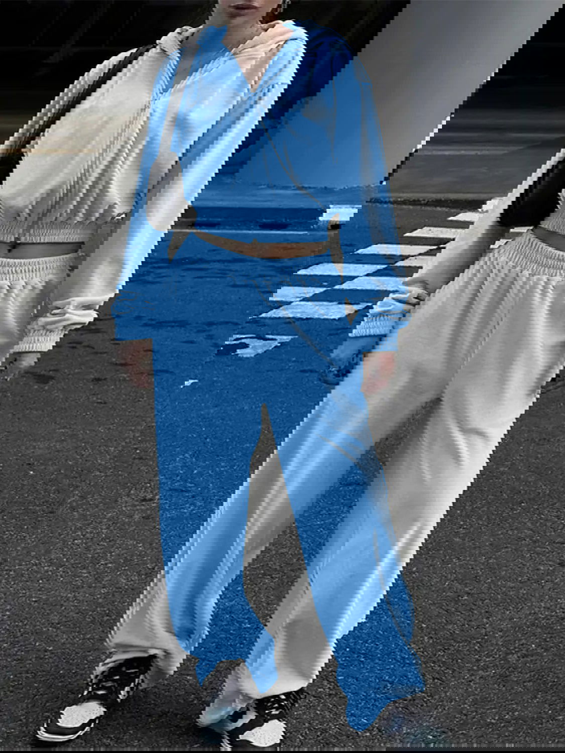 Zip Up Hoodie and Pocketed Pants Set - ShopEbonyMonique