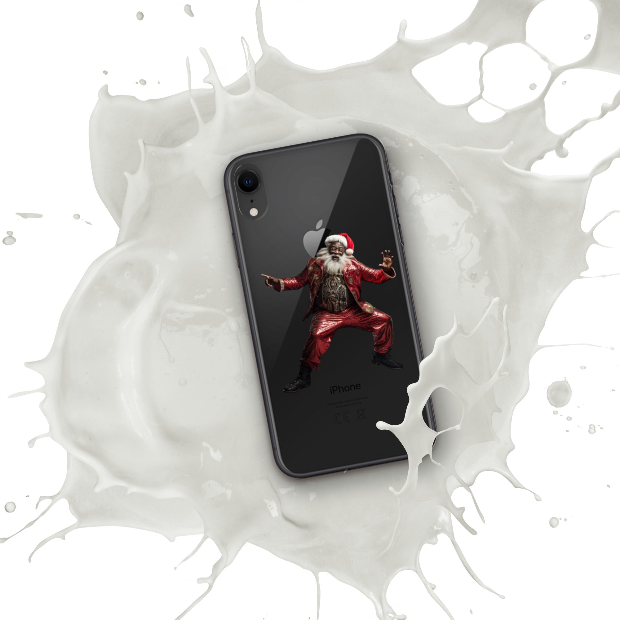Black Santa Clear Case for iPhone® - ShopEbonyMonique