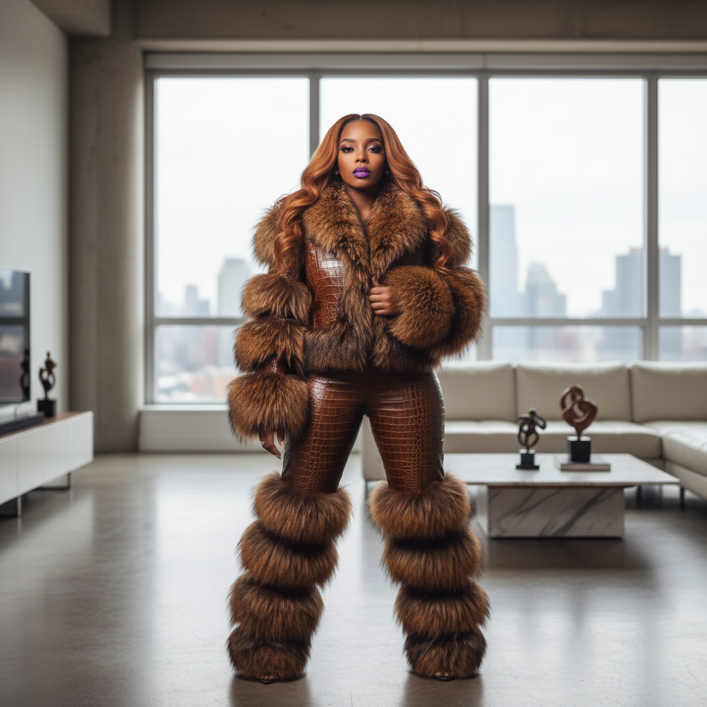 Crocodile Textured Leather Jacket