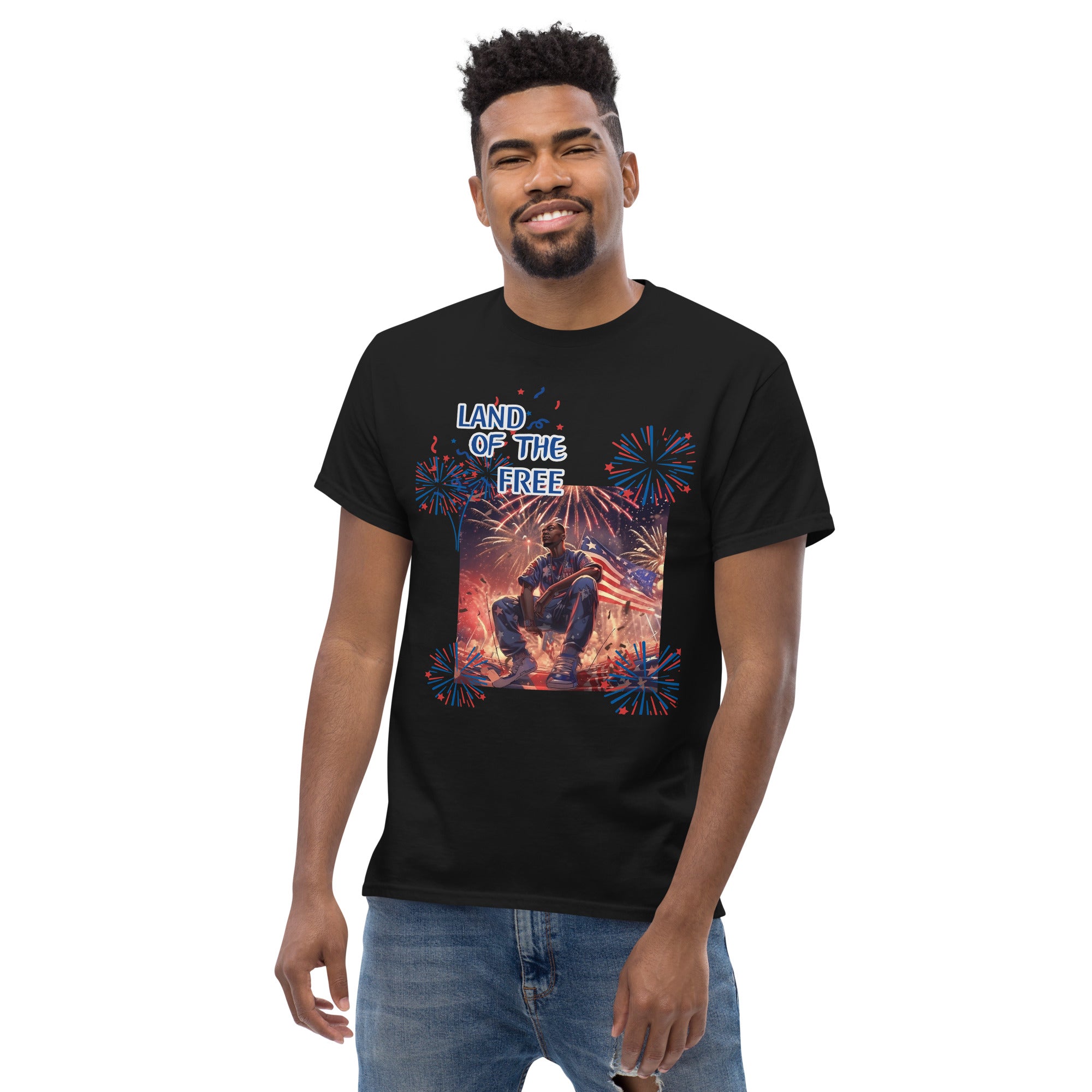 Land of The Free Men's classic tee - ShopEbonyMonique