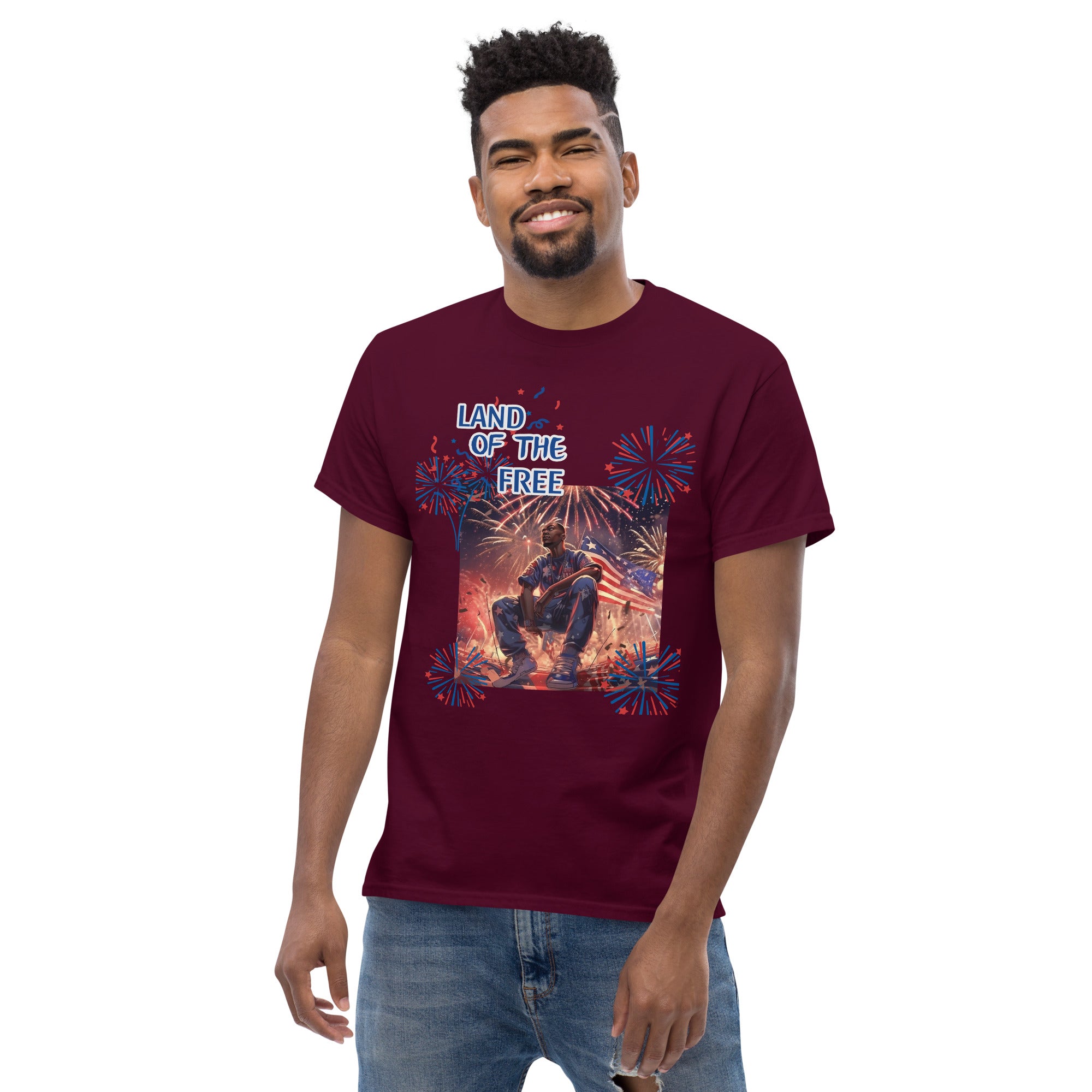 Land of The Free Men's classic tee - ShopEbonyMonique