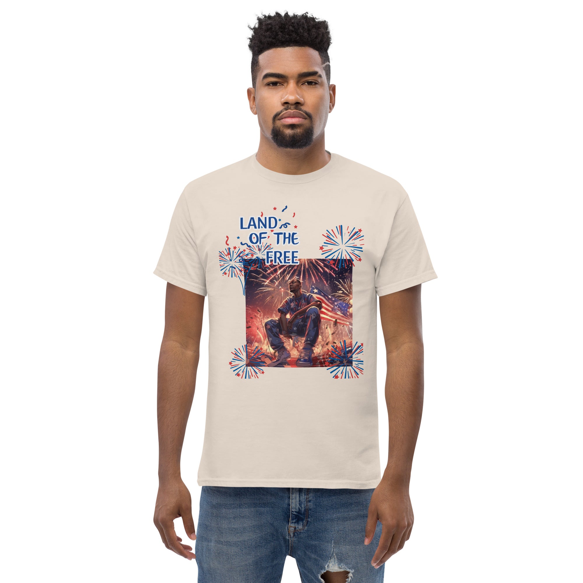 Land of The Free Men's classic tee - ShopEbonyMonique