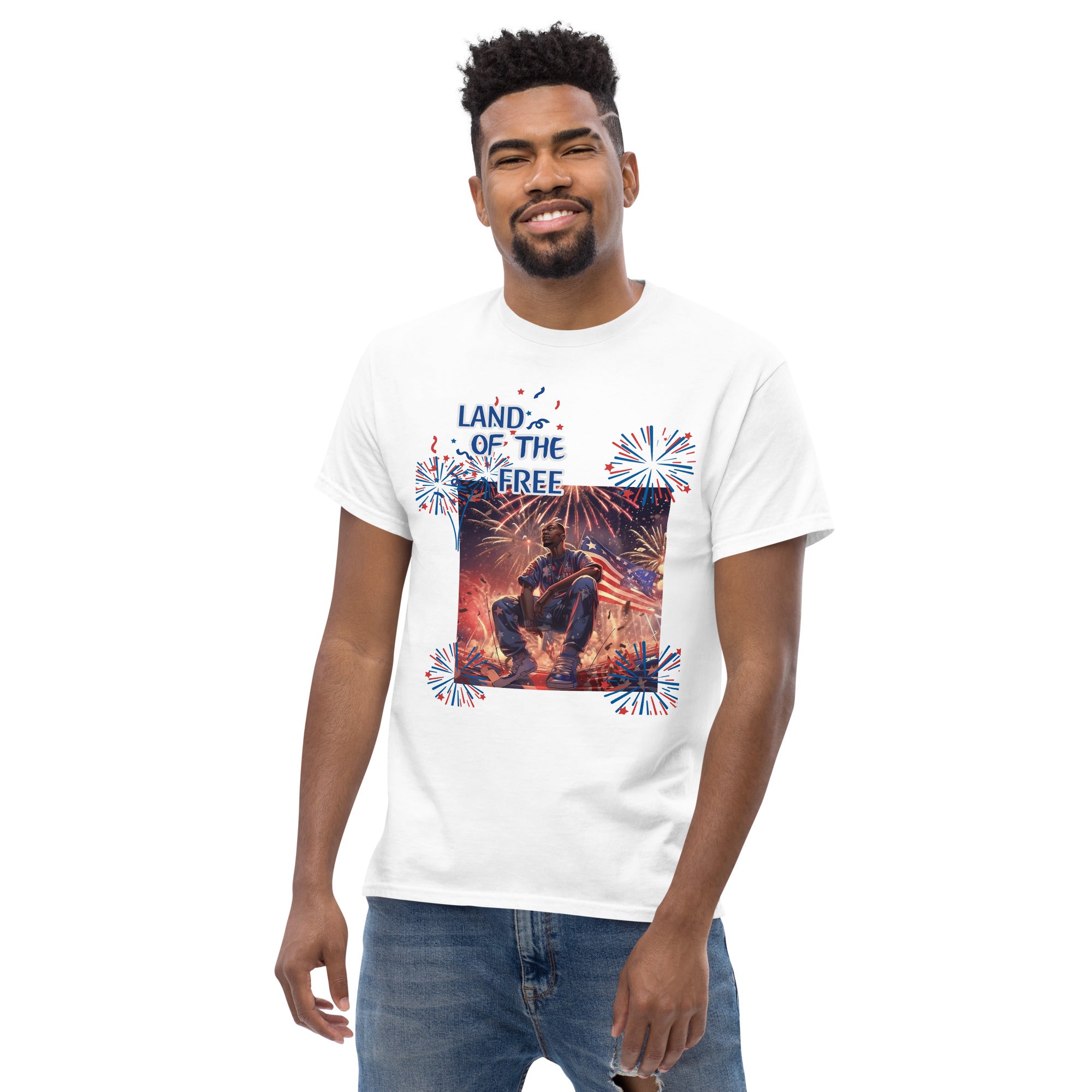 Land of The Free Men's classic tee - ShopEbonyMonique