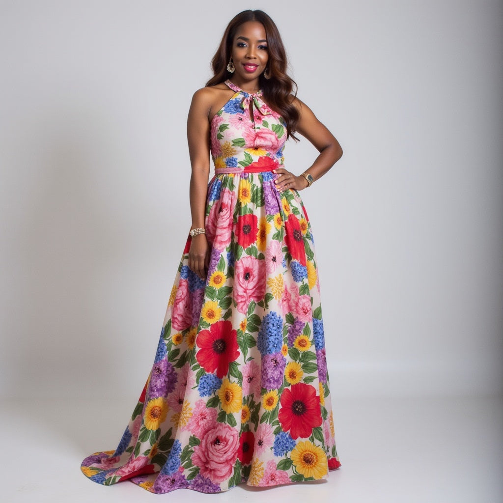 WOMEN FASHION LONG MAXI SUMMER DRESS