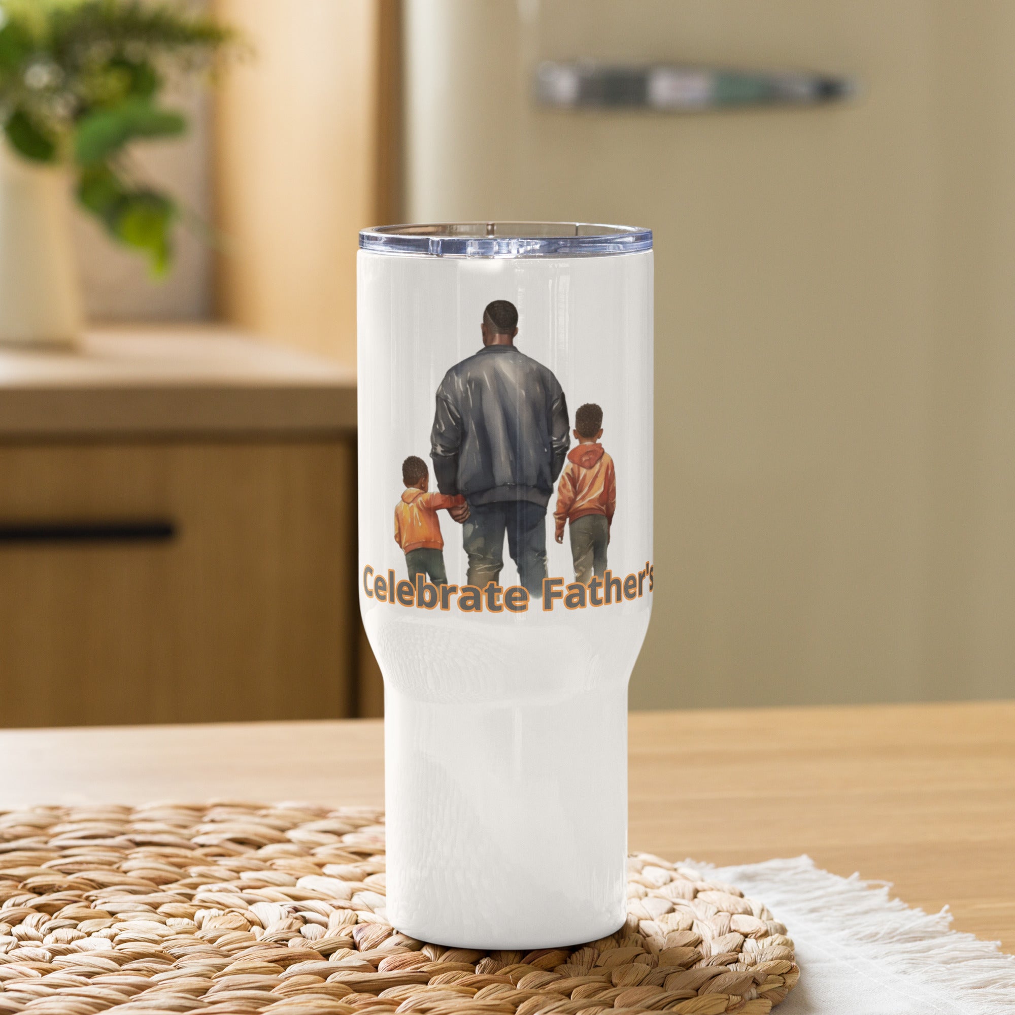 Father's Travel mug with a handle - ShopEbonyMonique